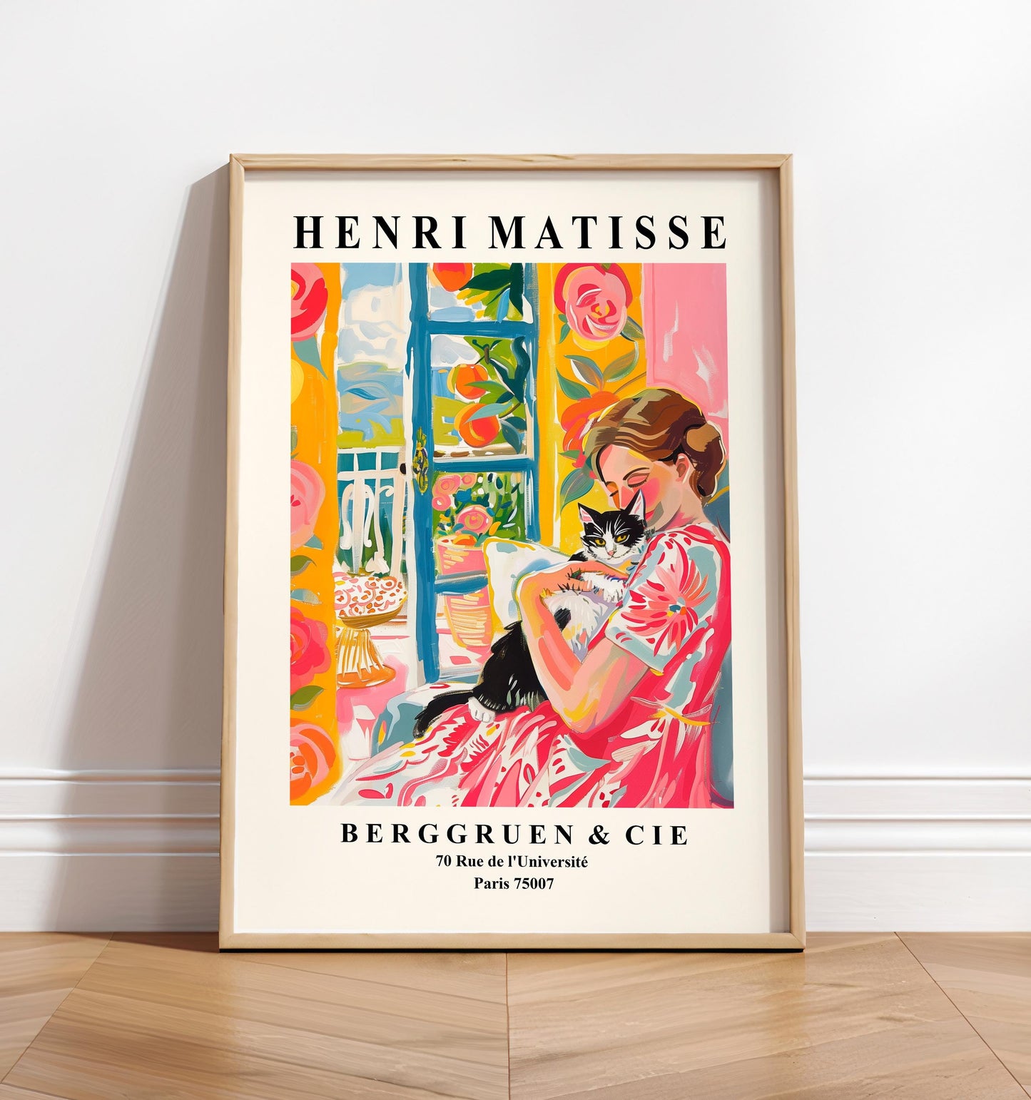 Henri Matisse Print: Woman with Cat, Mid-Century Modern Art