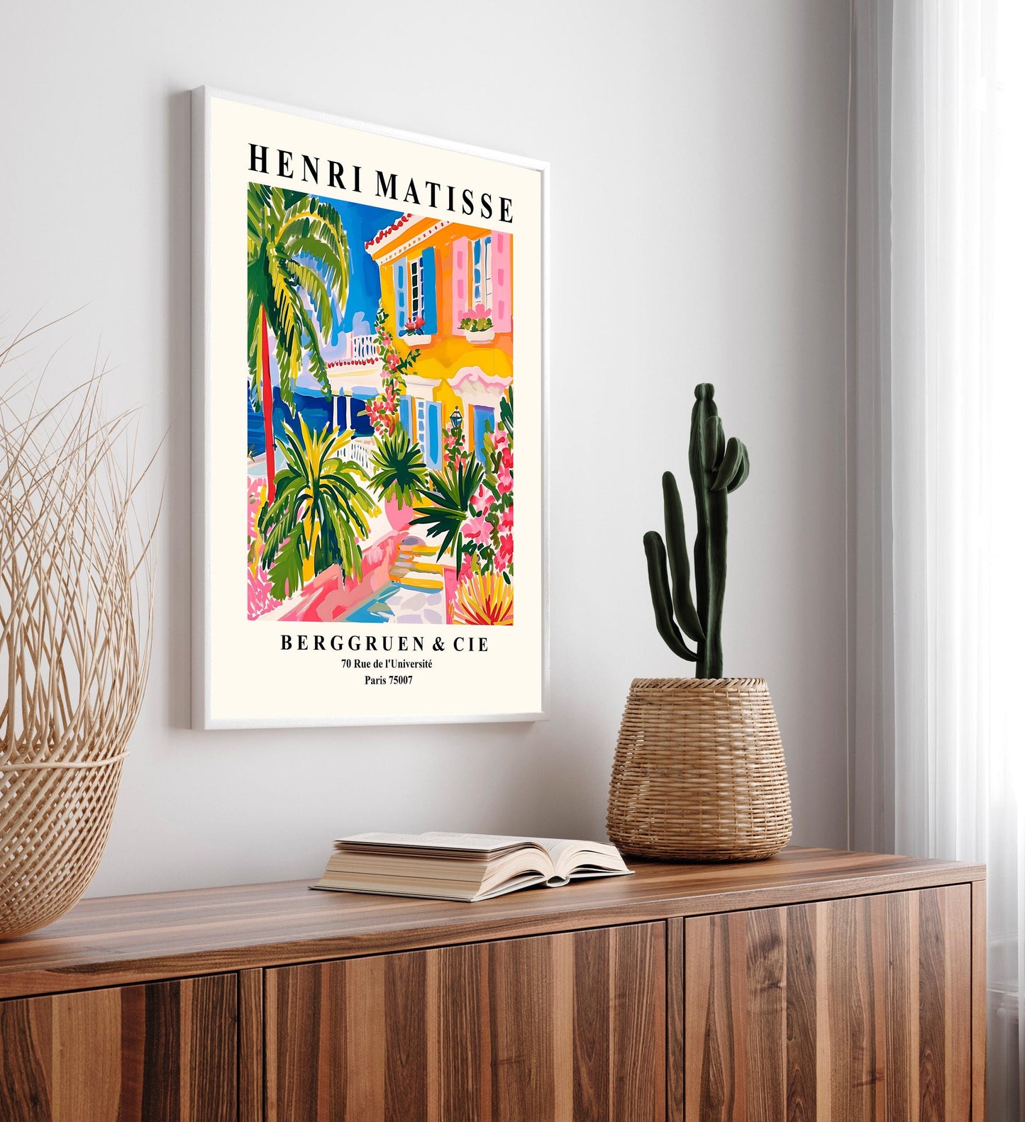 Villa architecture print, Aesthetic Matisse poster, Exhibition art, Henri Matisse print, Matisse cut outs, Gift Idea, Maximalist wall art