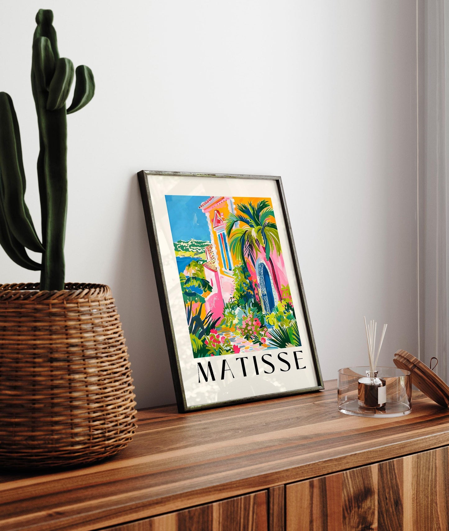 Matisse Print: Mediterranean Villa, Pink Beachy Wall Art