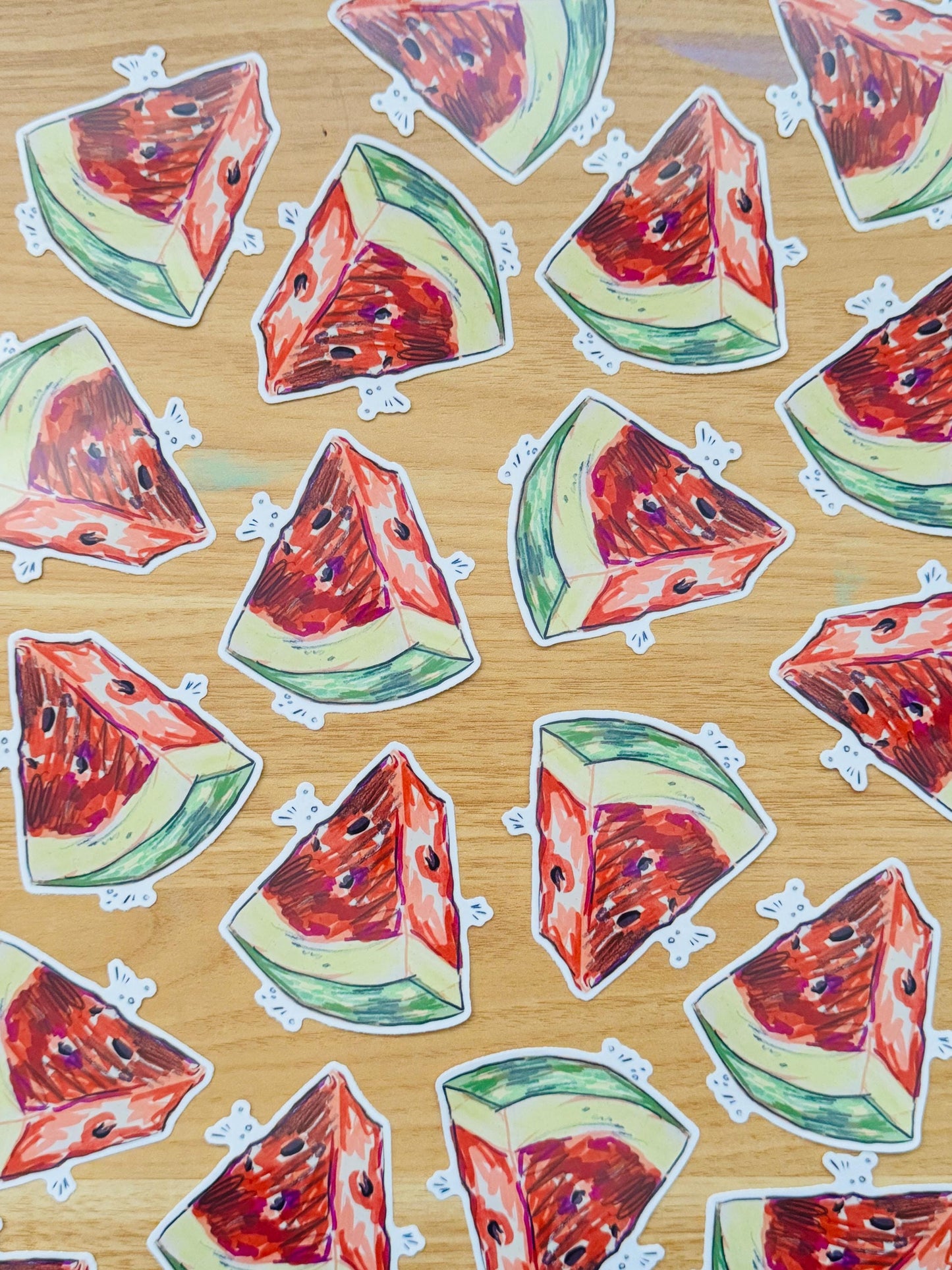 Watermelon Artist Decal | Waterproof Weatherproof | Fruit Watermelon Sticker