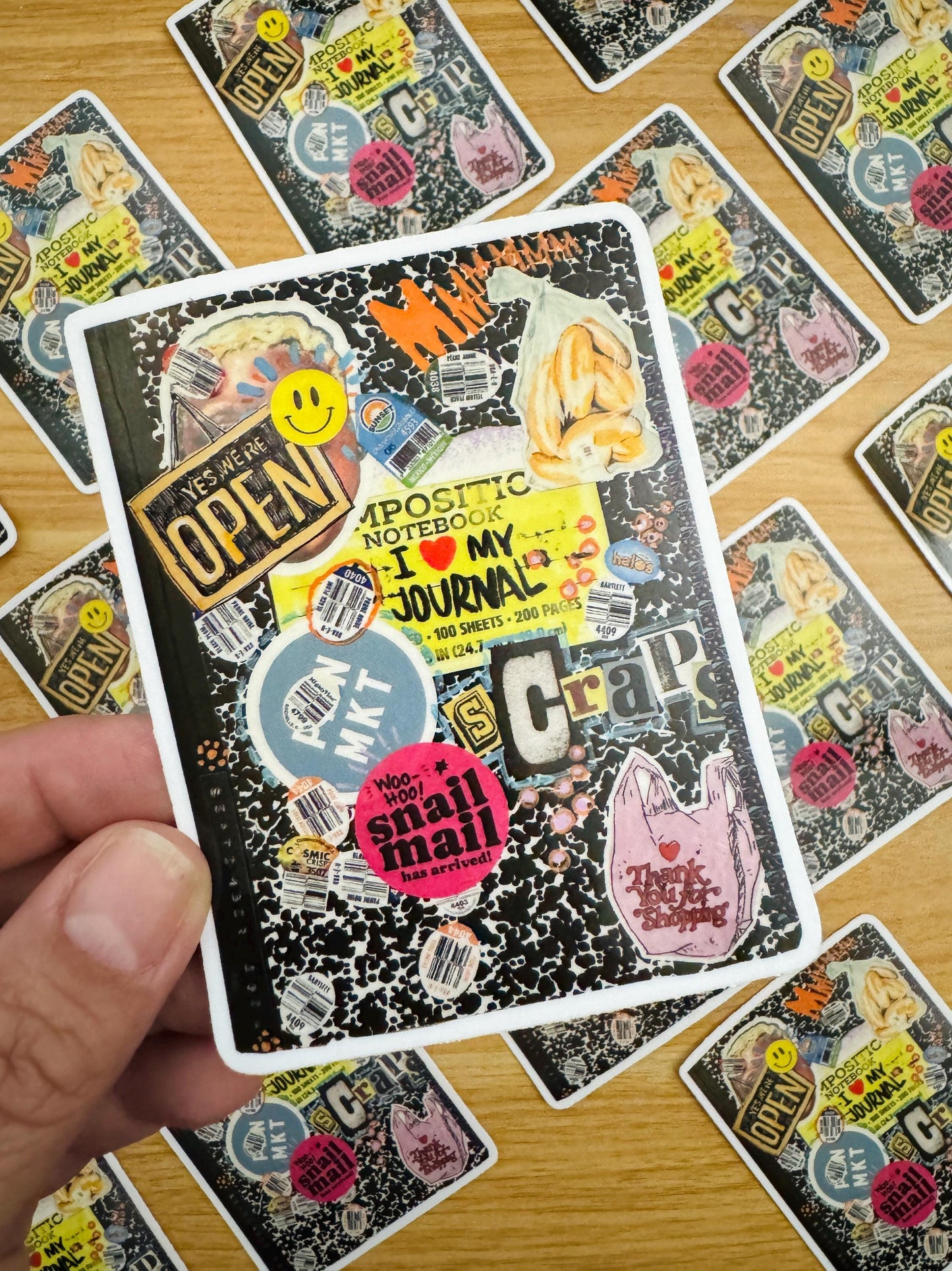 I Heart My Journal Sticker | Waterproof Decals| Composition Book cover