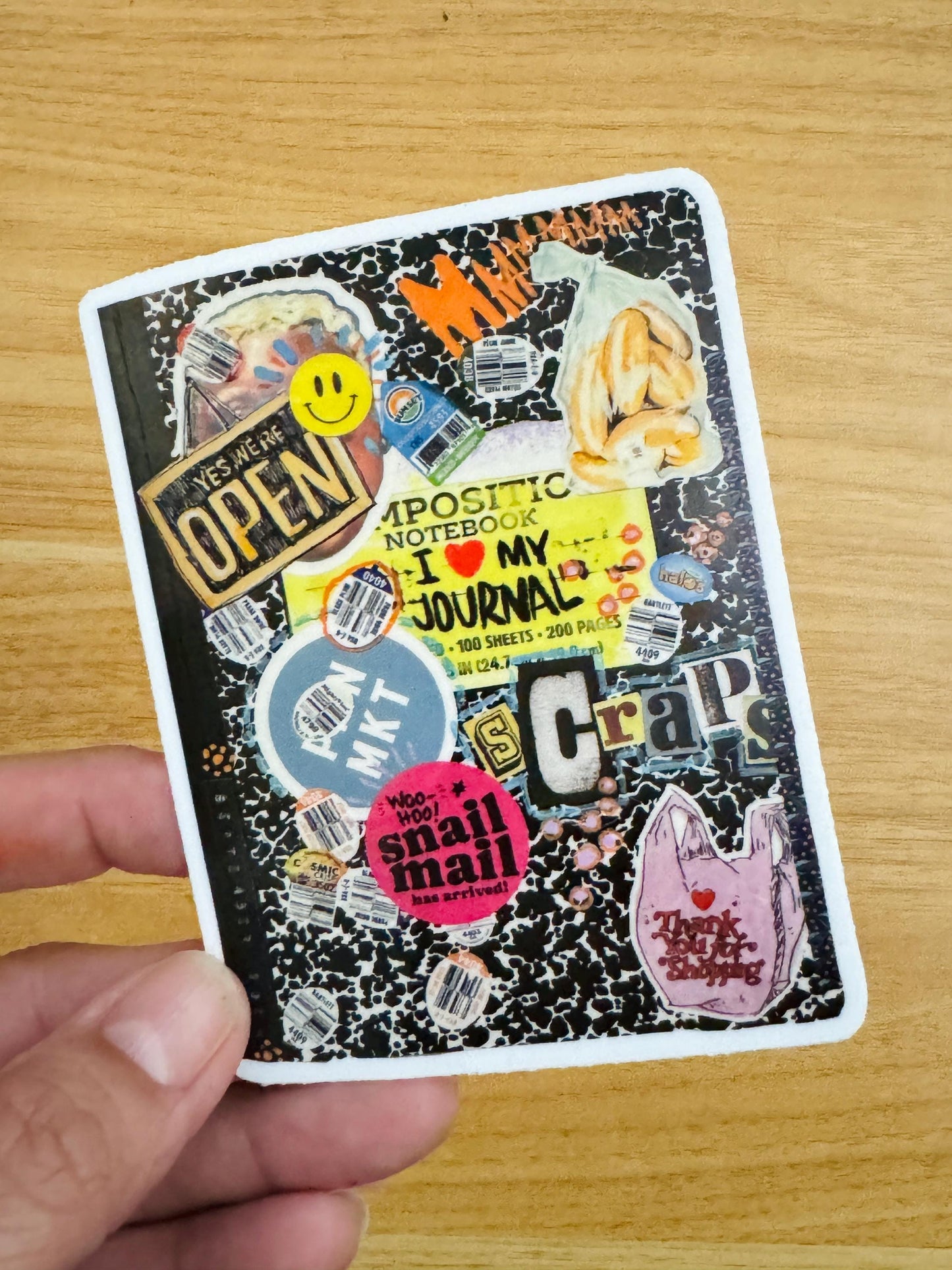 I Heart My Journal Sticker | Waterproof Decals| Composition Book cover