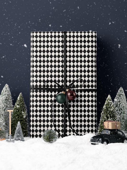 Harlequin Wrapping Paper Wedding Gift Wrap Wedding Wrapping Paper Checkered Gift Wrap Elegant Gift Wrap for Special Occasion Wrapping Paper
