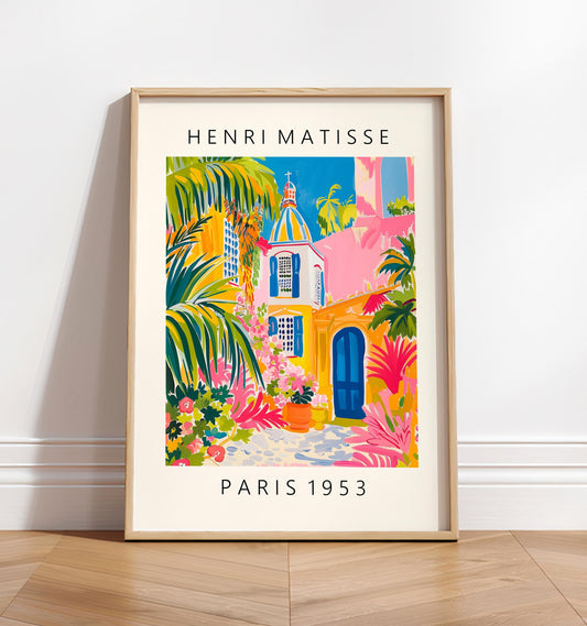Matisse Inspired Church Art Print: Mid-Century Modern Catholic Poster