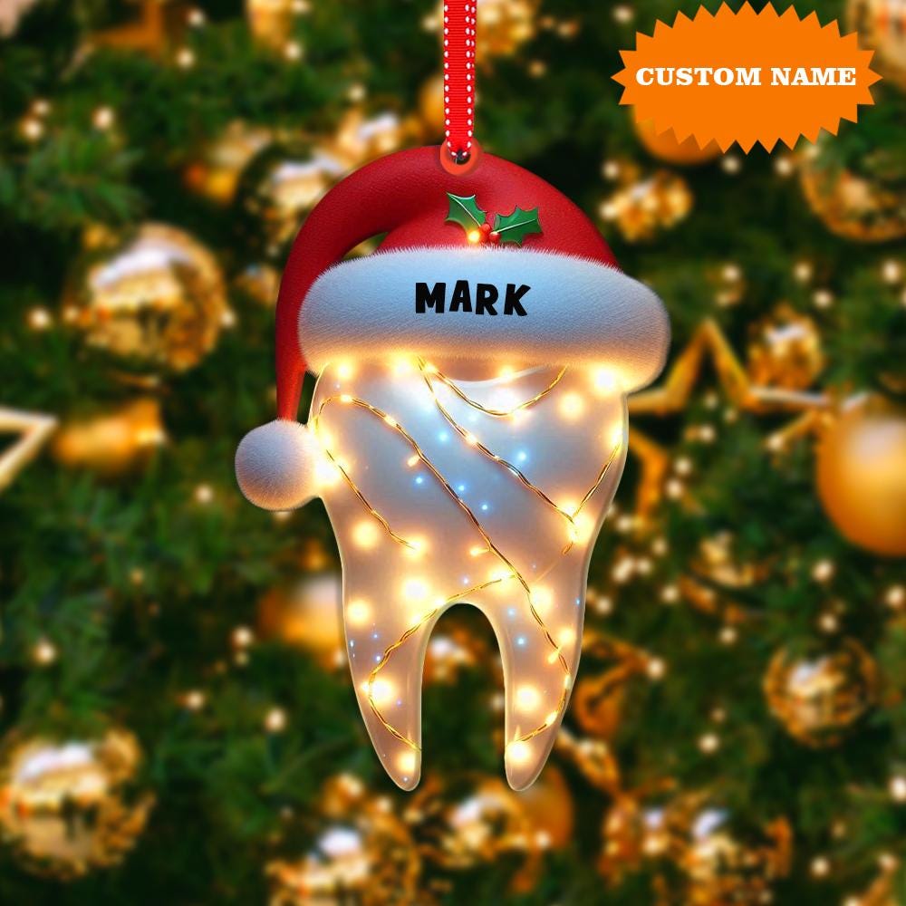 Personalized Teeth Dentist Christmas Ornament, Dentist Christmas Gift, Gift For Teeth Lover, Dental Squad Ornament, Christmas Gift