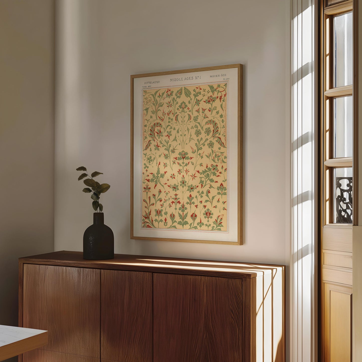 Antique French Botanical Pattern Poster Owen Jones Abstract Wall Art Boho Art Style Print Living Room Wall Art Decor Mid Century Modern Art