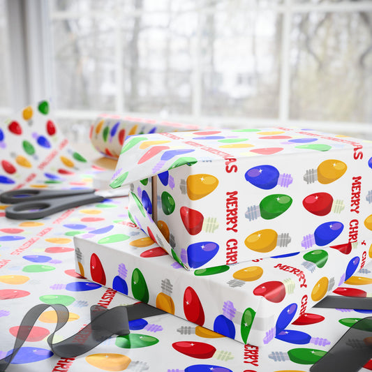 Christmas Light Gift Wrapping Papers | Christmas Light Holiday Gift Wrap