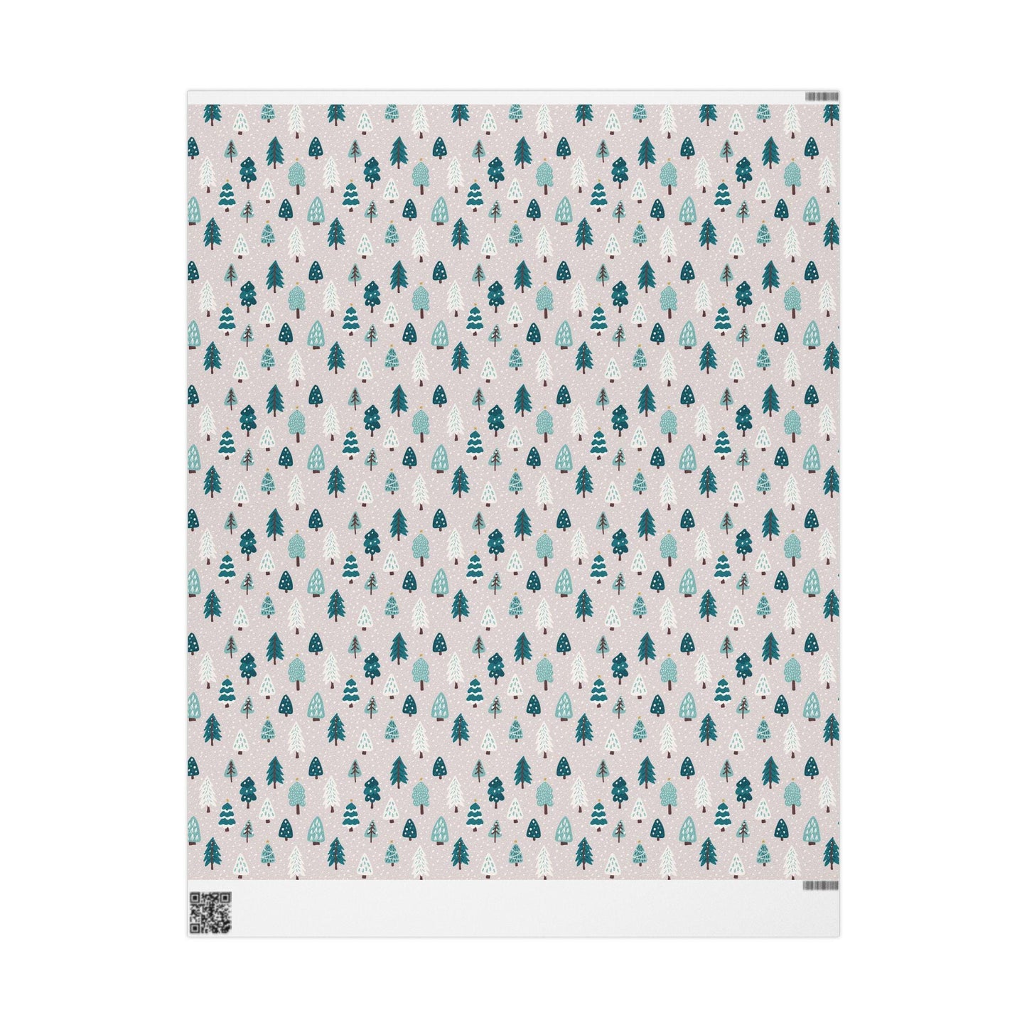 Tree Christmas Gift Wrapping Papers - Retro Christmas Gift wrap - Hand Drawn Classic Gift Wrap