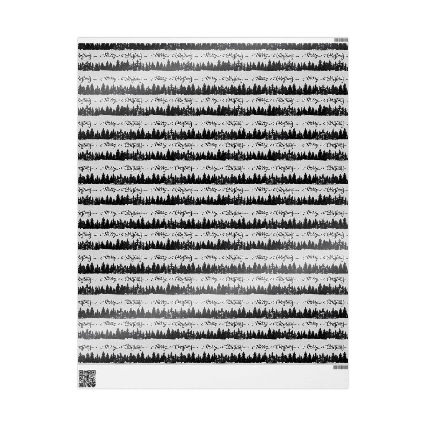 Black Tree Christmas Gift Wrapping Papers - Retro Christmas Gift wrap - Masculine Classic Gift Wrap