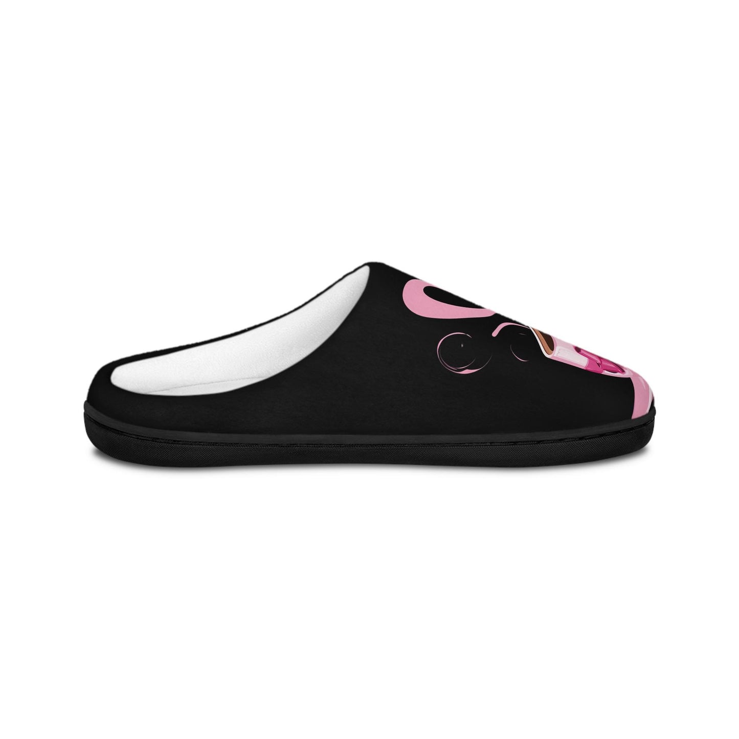 Coquette Women Slippers Black Pink Coffee Cup with Pink Bow Ribbon and Heart Women's Slipper Gift House Shoes Cozy Slip-ons Bedroom Slides