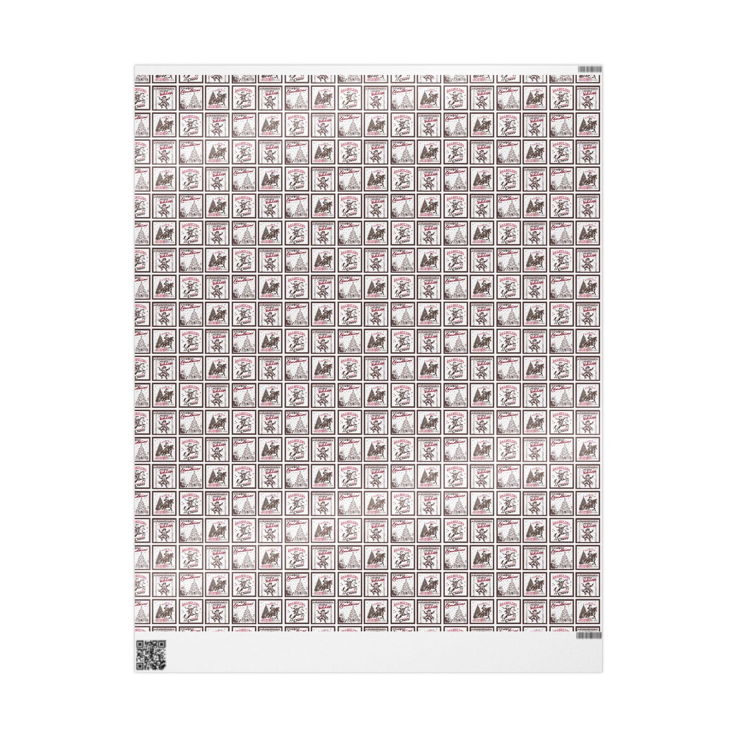 Vintage Western Holiday Gift Wrapping Papers - Cowboy Christmas Gift Wrap