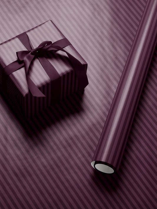 Plum Stripe Wrapping Paper Purple Gift Wrap Christmas Wrapping Paper Holiday Gift for Daughter Baby Shower Gift Wrap Kid Birthday Party