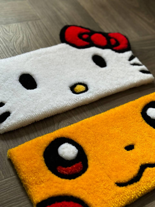 Keyboard rug Keyboard Anime hand tufted rug Custom rug Fluffy Rug keyboard mat unique rug desk rug keyboard rest Cool rug cute rug cat rug