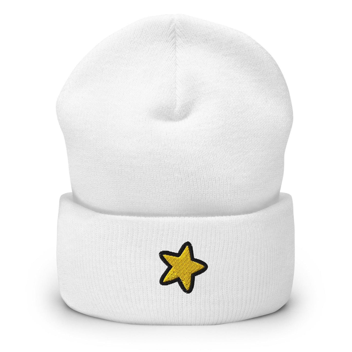 Star Beanie, Handmade Cuffed Knit Unisex Slouchy Adult Winter Hat Cap Gift, Kawaii
