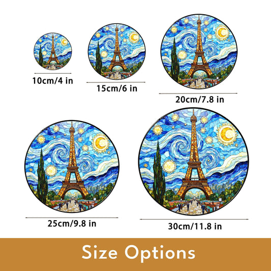 Eiffel Tower Stained Glass Suncatcher Sun Catcher Home Decor Gift for Her