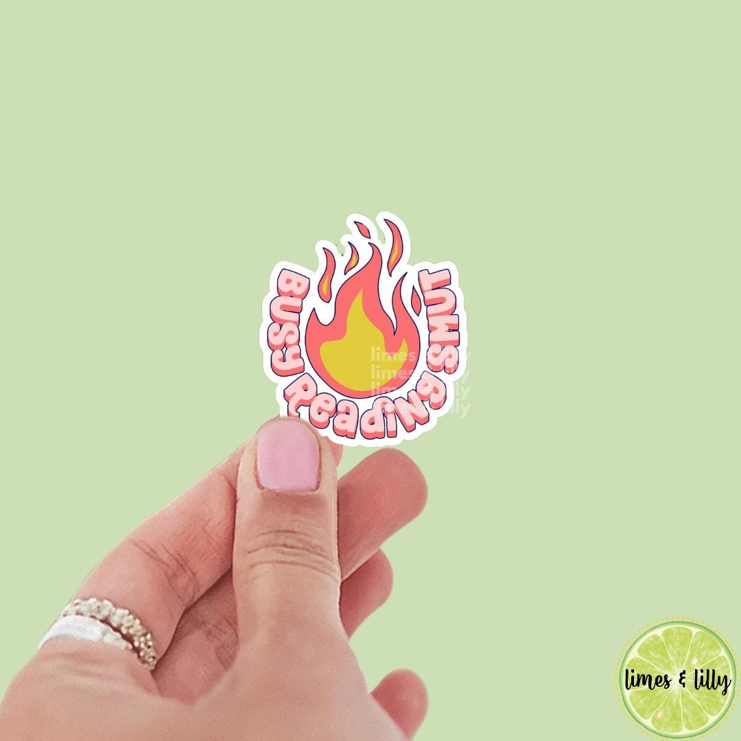 Smut Smutty Vibes Pink Floral Book Stack Sticker | Book Sticker | Bookish Stickers | Kindle Stickers | Book Lover | Romance Tropes