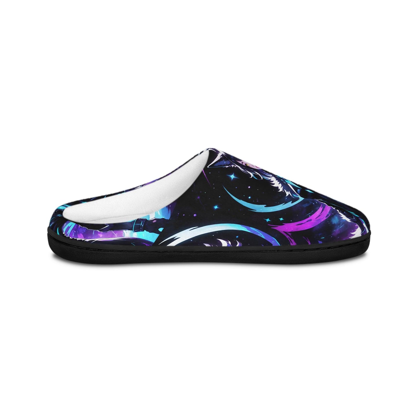 Anime Slippers, Vtuber Black Wolf Girl, Twitch Model Footwear, Indoor Slip-On Shoes