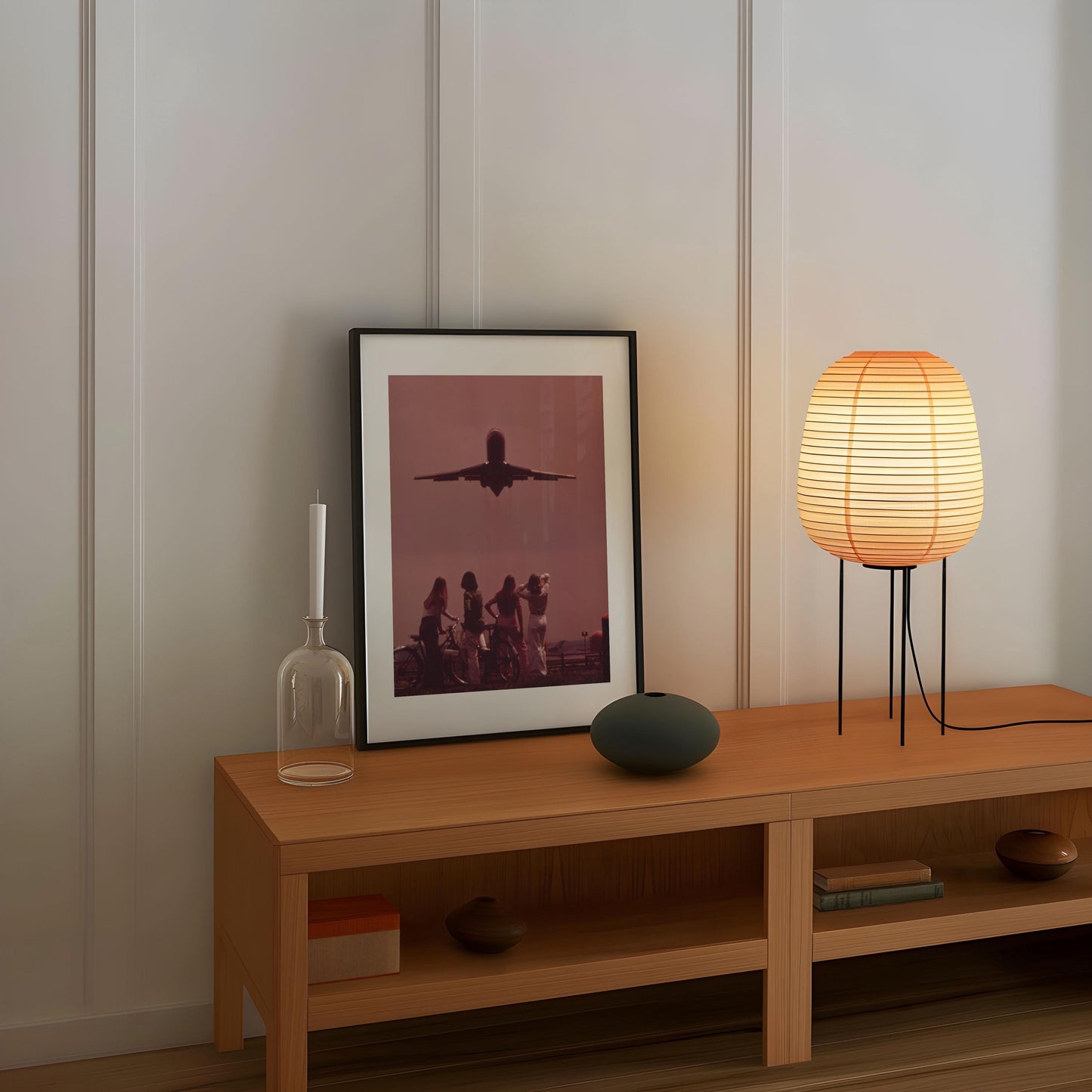 Women Watching Airplane Takeoff Photo Print Fine Art Photography Summer Y2K Photo Retro 1970s Nostalgia Wall Decor Pink Sunset Wall Art