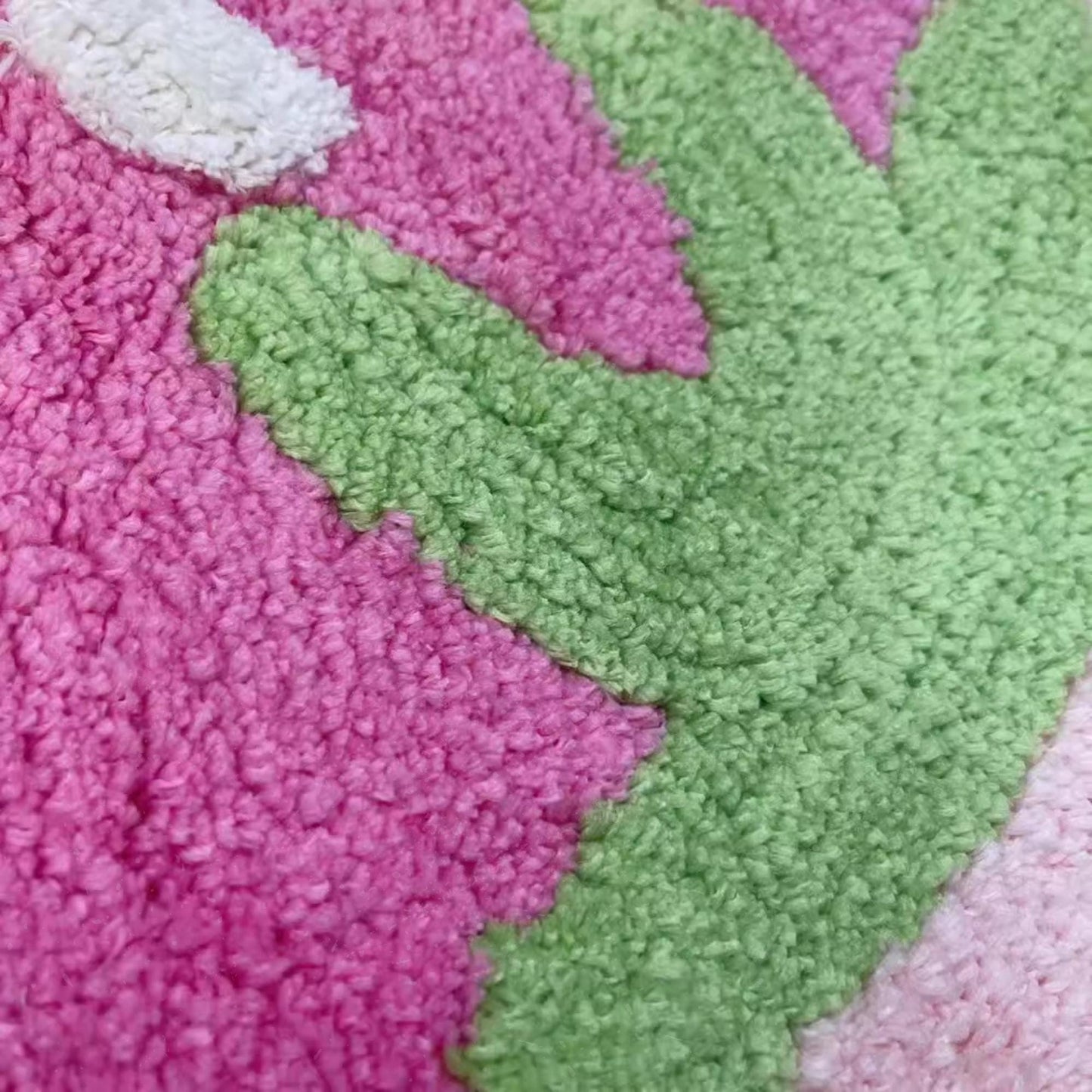 Cute Strawberry Bath Mat, Tufted Fluffy Fruit Bedroom Rugs for Girls, Dorm Rug, Funny Strawberry Shower Rugs, Non Slip Bath Mat, fruit rug