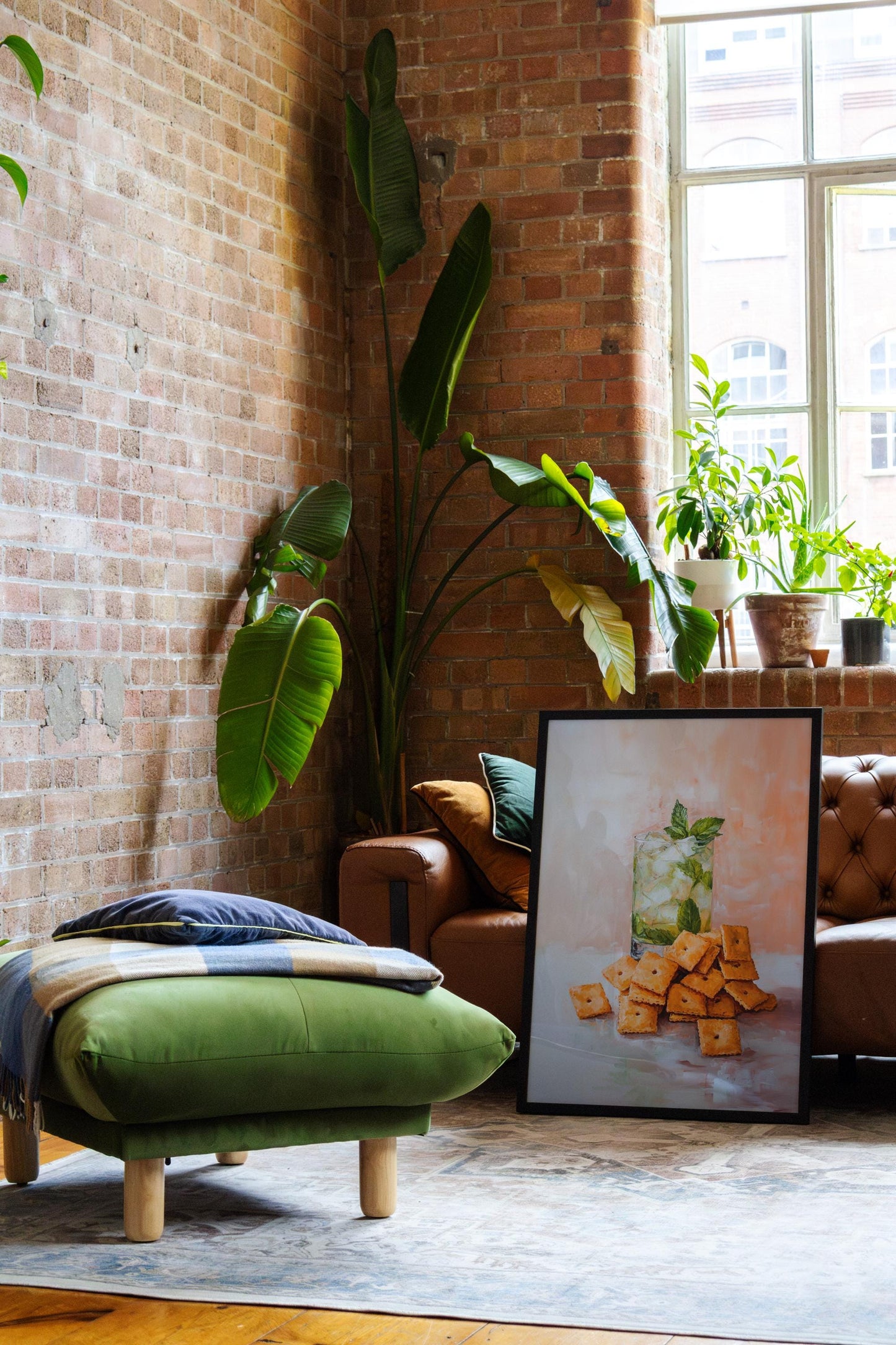 Mojito & Cheese Crackers Art Print: Quirky Bar Cart Decor