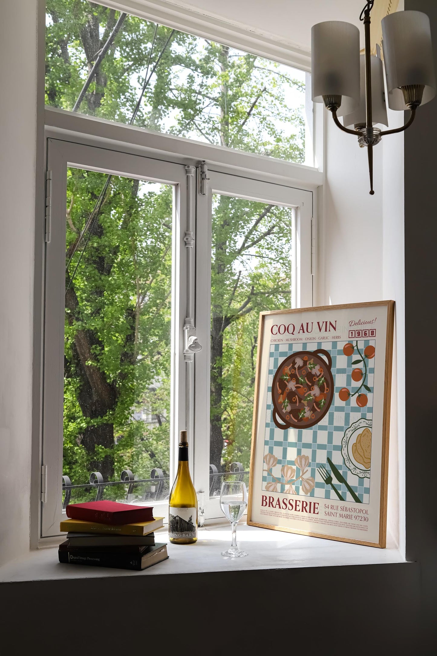 Coq Au Vin Poster, Kitchen Art, Kitchen Poster, Kitchen Print, Food Print, Modern Kitchen Decor, Retro Poster, Coffee Poster