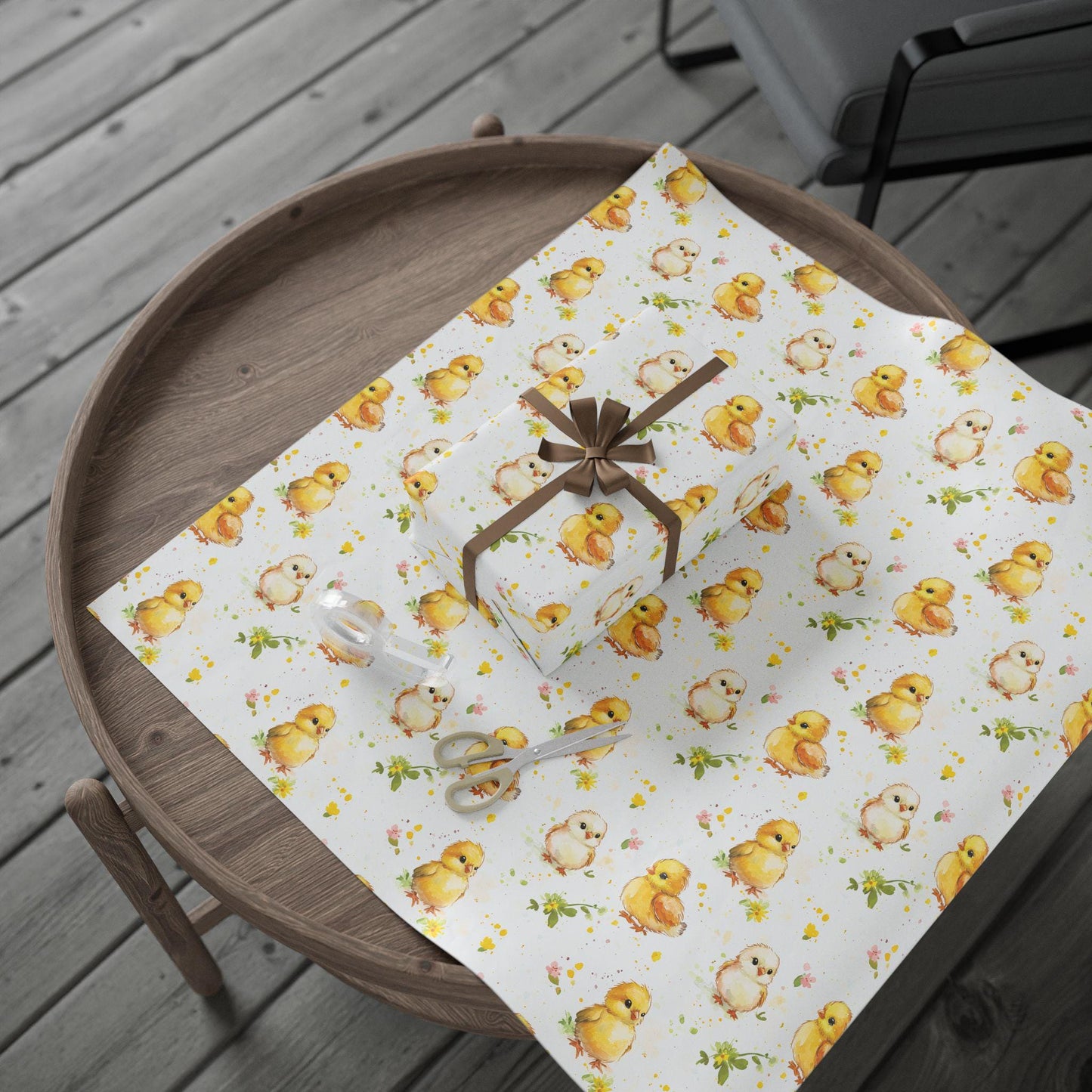 Easter Chick Gift Wrap: Spring Holiday Packaging