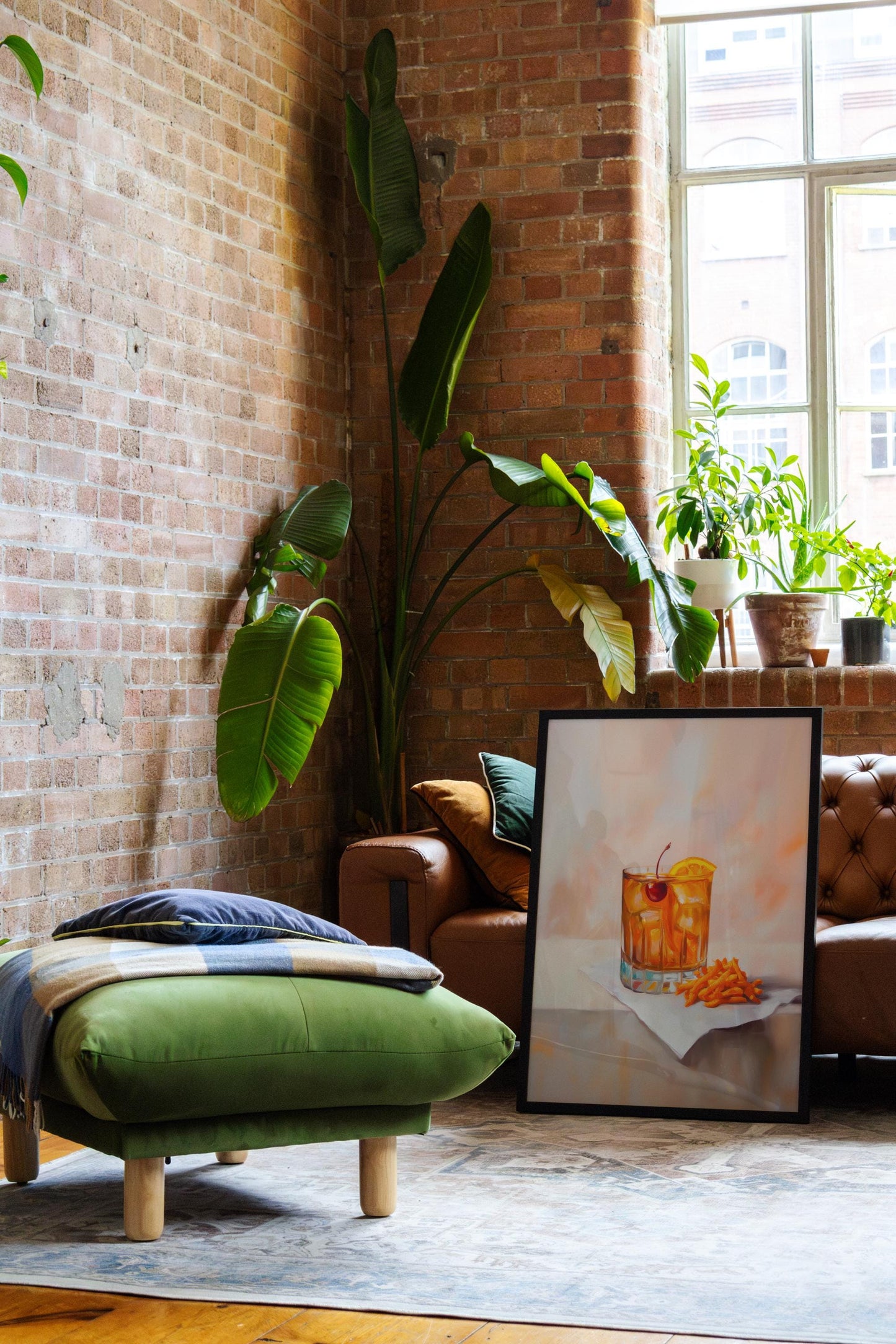 Old Fashioned Cocktail & Cheese Crunch Print: Quirky Bar Cart Wall Art