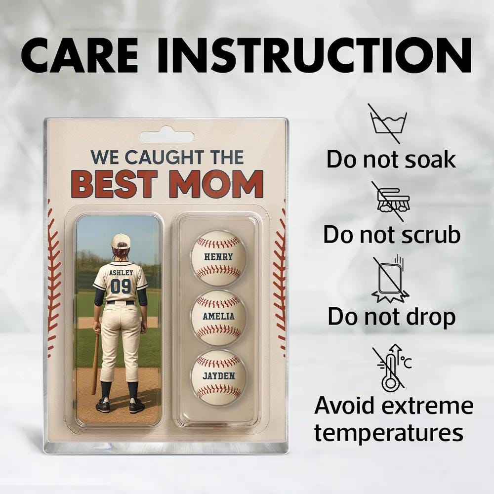 We Caught The Best Mom Baseball Lover Toy Box Figure Style Personalized Acrylic Block Plaque, Gift For Baseball Mom, Baseball Lover