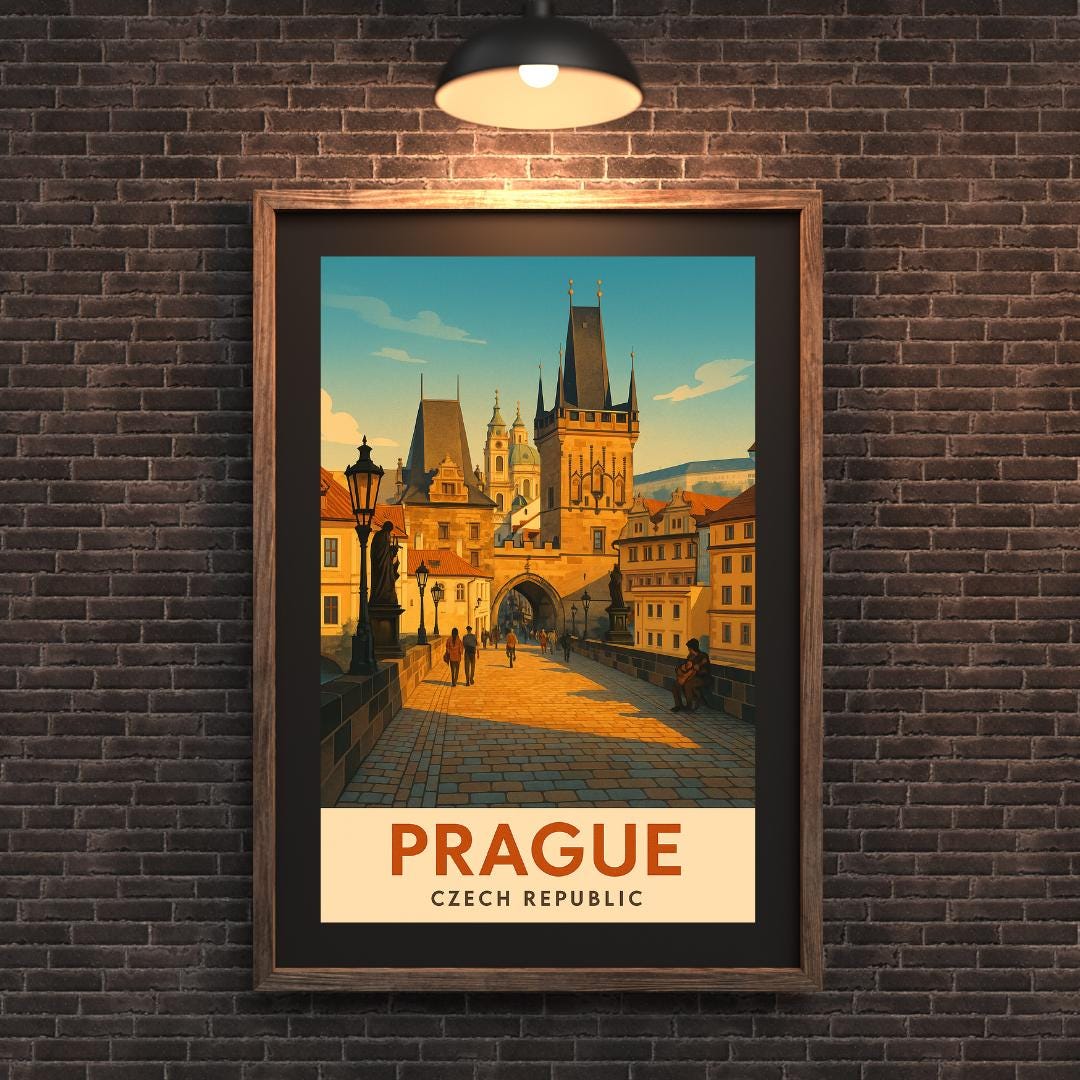 Prague Print, Czech Wall Art, Prague Wall Art, Prague Travel Print, Birthday Present, Wedding Gift, Travel Decor, Travel Wall Art, Travel