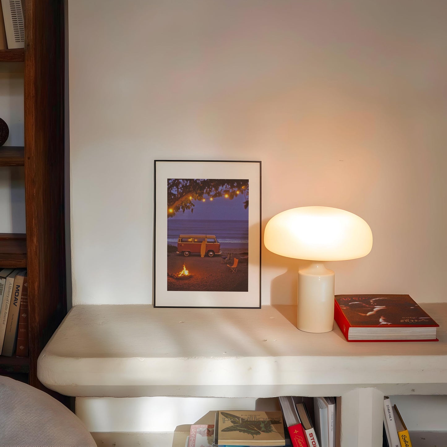 Camper Van on Beach Wall Art Fine Art Photography Surfing Poster Camping Wall Art Coastal Cowgirl Print California Coast Beachy Wall Decor