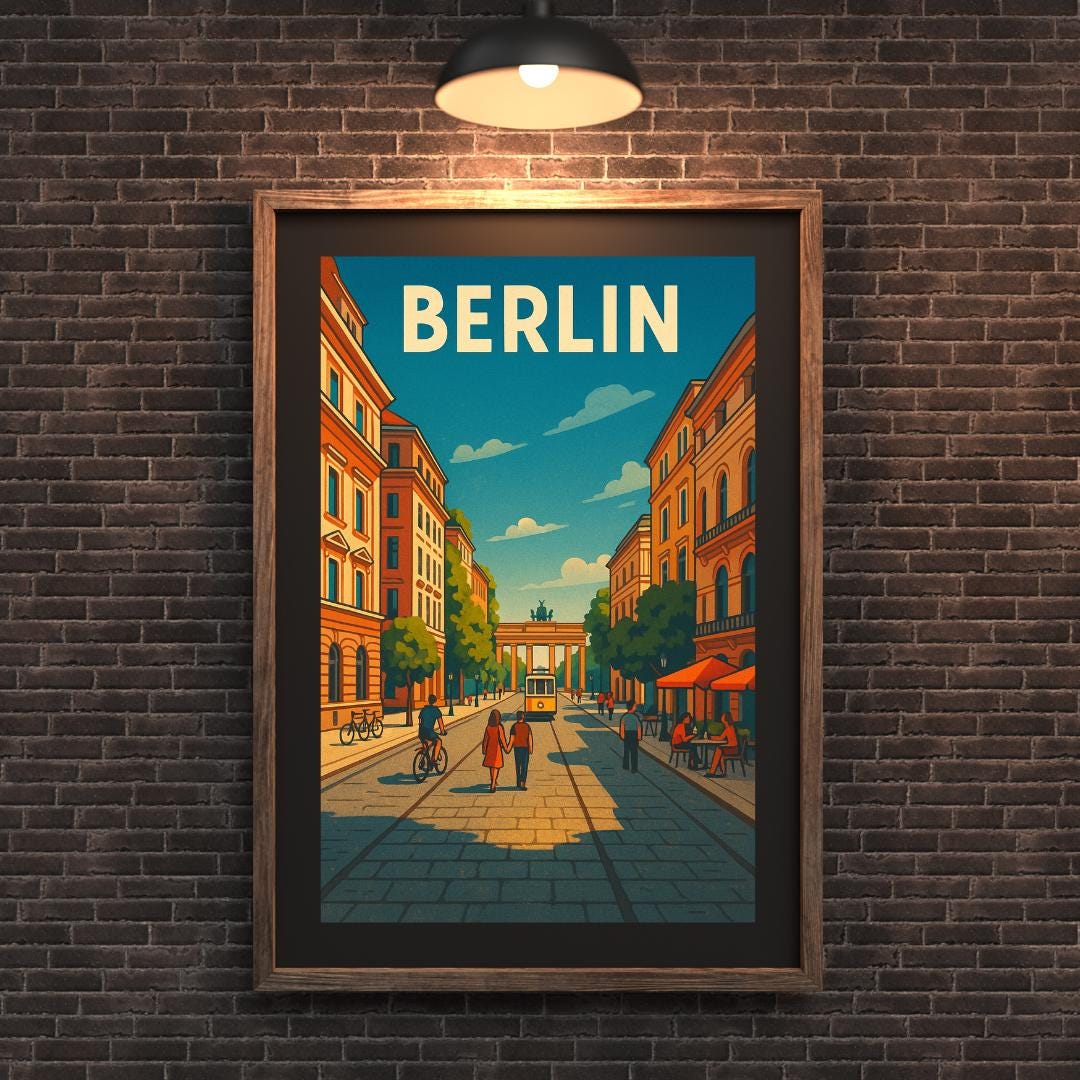 Berlin Print, Germany Wall Art, Berlin Wall Art, Berlin Travel Print, Germany, Birthday Present, Wedding Gift, Travel Decor, Travel Wall Art