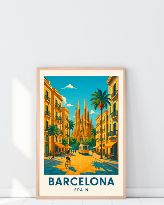 Barcelona Print, Barcelona Wall Art, Spain Wall Art, Barcelona Travel Print, Wedding Gift, Birthday Present, Travel Decor, Travel Wall Art