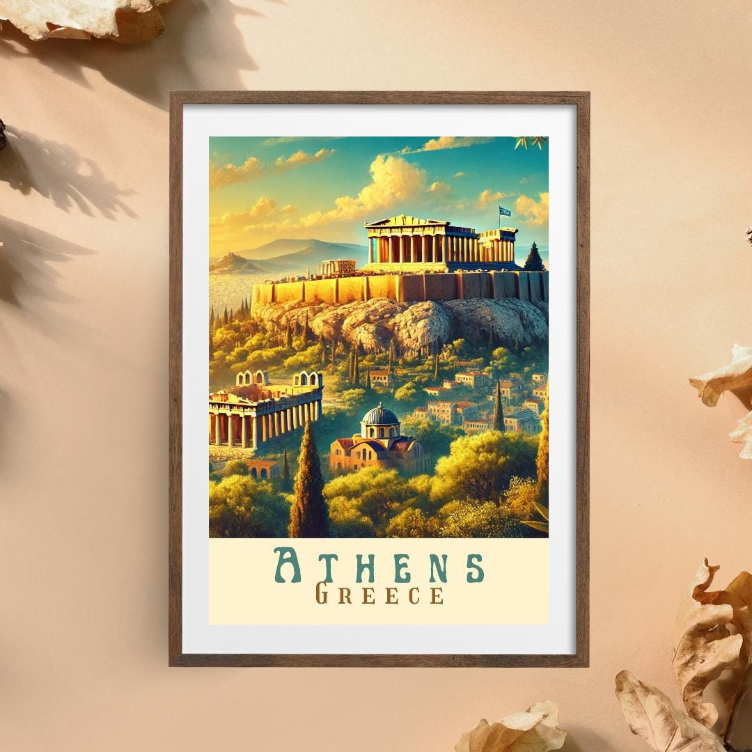 Athens Print, Greece Wall Art, Athens Wall Art, Athens Travel Print, Greece, Birthday Present, Wedding Gift, Travel Decor, Travel Wall Art