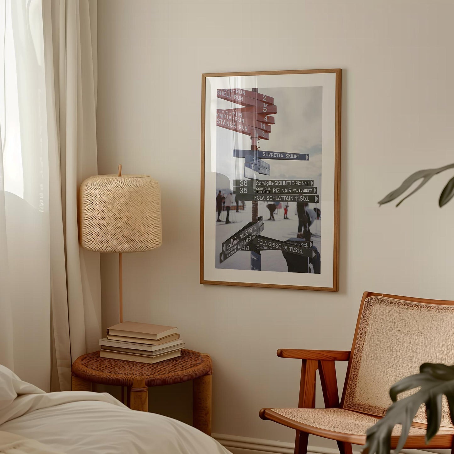 St. Moritz Ski Print: Retro Apres Ski, Alpine Cabin Decor