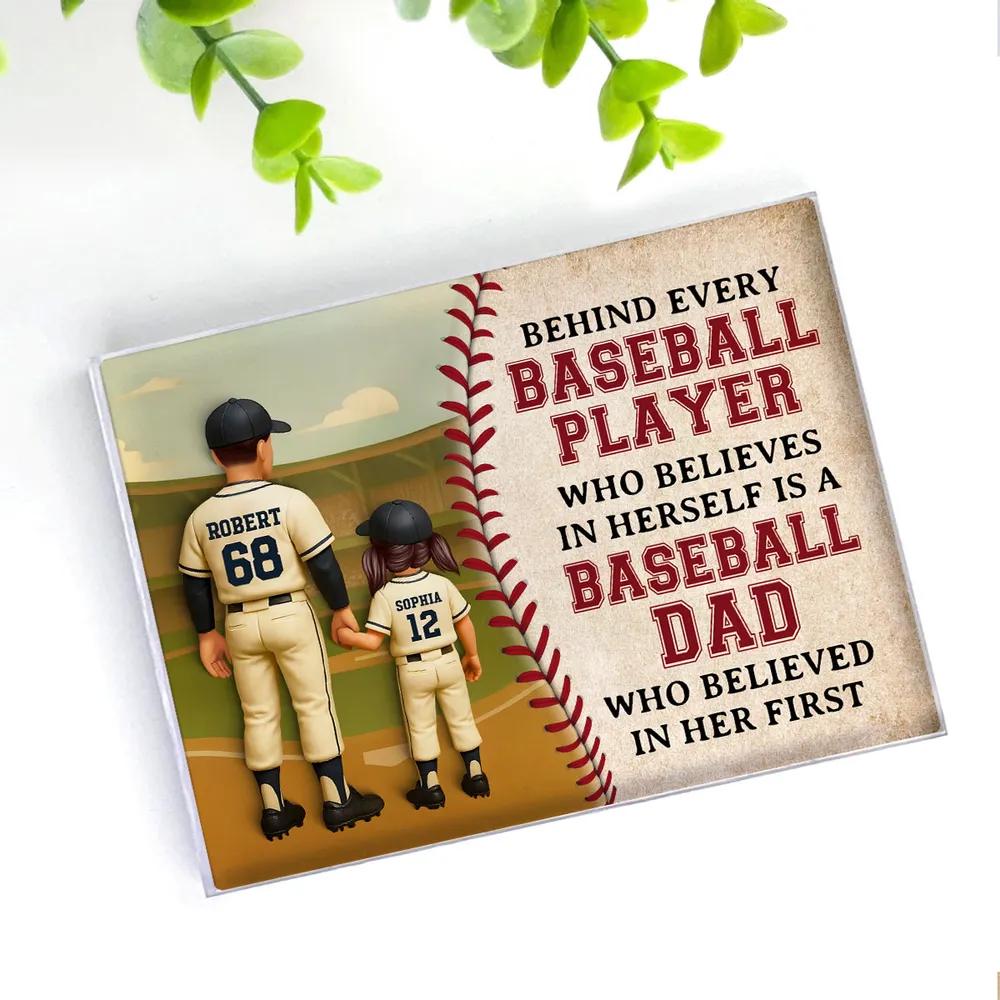 Custom Baseball Dad Gifts, Fathers Day Gift For Dad, Baseball Dad Gift, Custom Figure Acrylic Block, Gift For Husband, Baseball Lover Gifts
