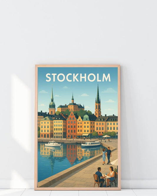 Stockholm Poster, Stockholm Wall Art, Sweden Wall Art, Stockholm Travel Print, Wedding Gift, Birthday Present, Travel Decor, Travel Wall Art