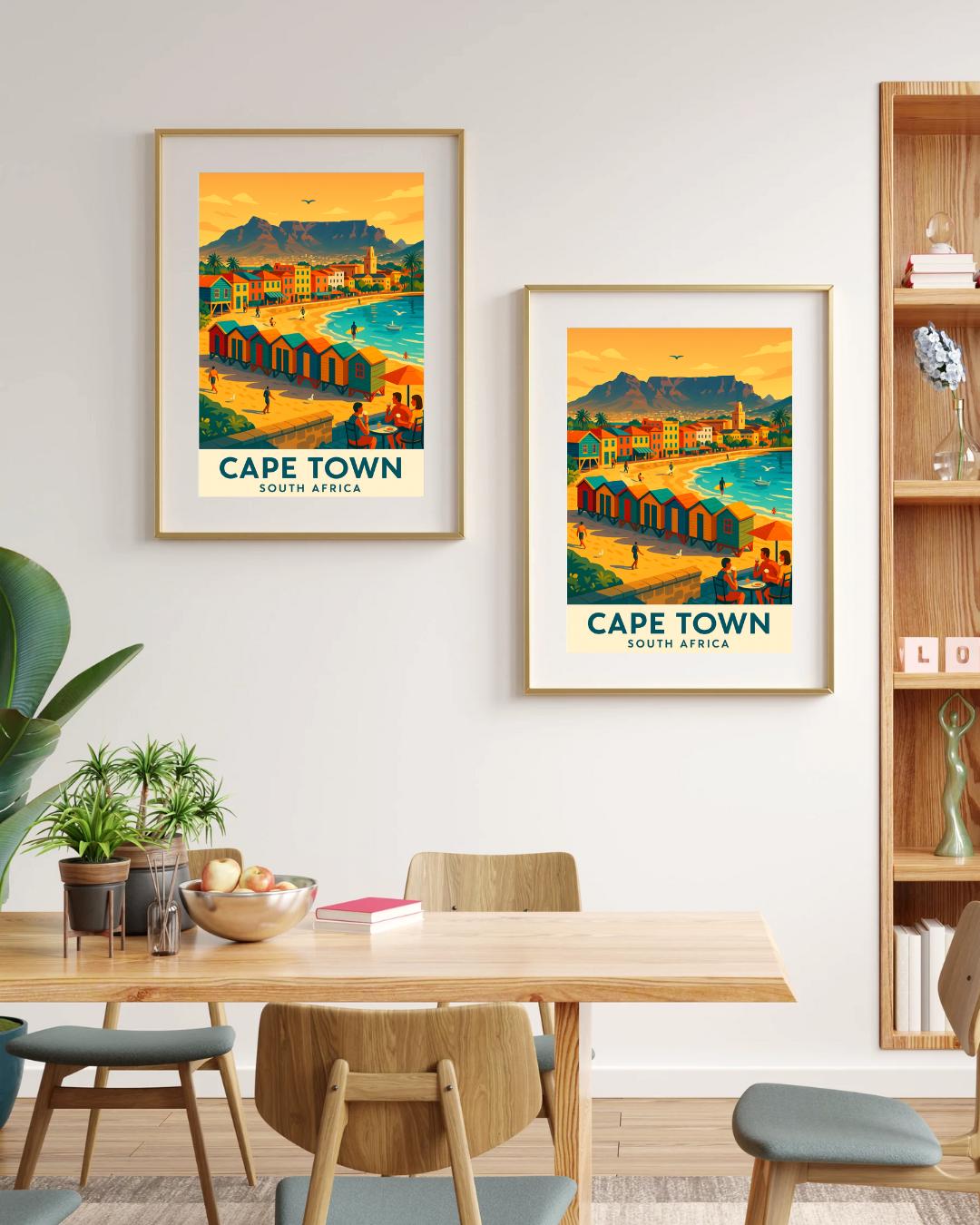 Cape Town Poster, South Africa Wall Art, Cape Town Wall Art, Cape Town Travel Poster, Birthday Present, Wedding Gift Print, Travel Decor