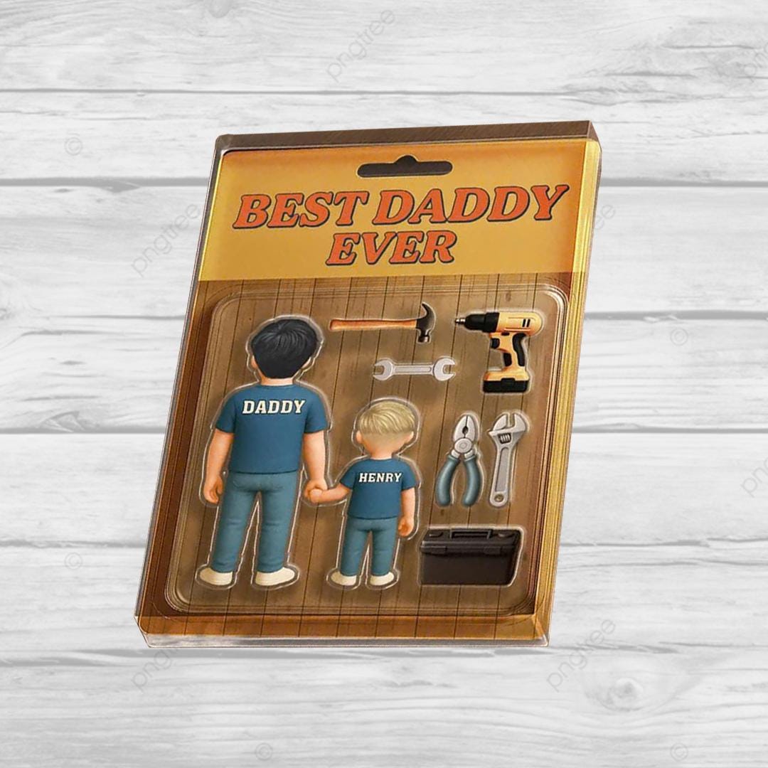 Personalized Father's Day Gift For Dad, Custom Figure Acrylic Block, Personalized Acrylic Block Plaque, Father's Day Gifts For Husband
