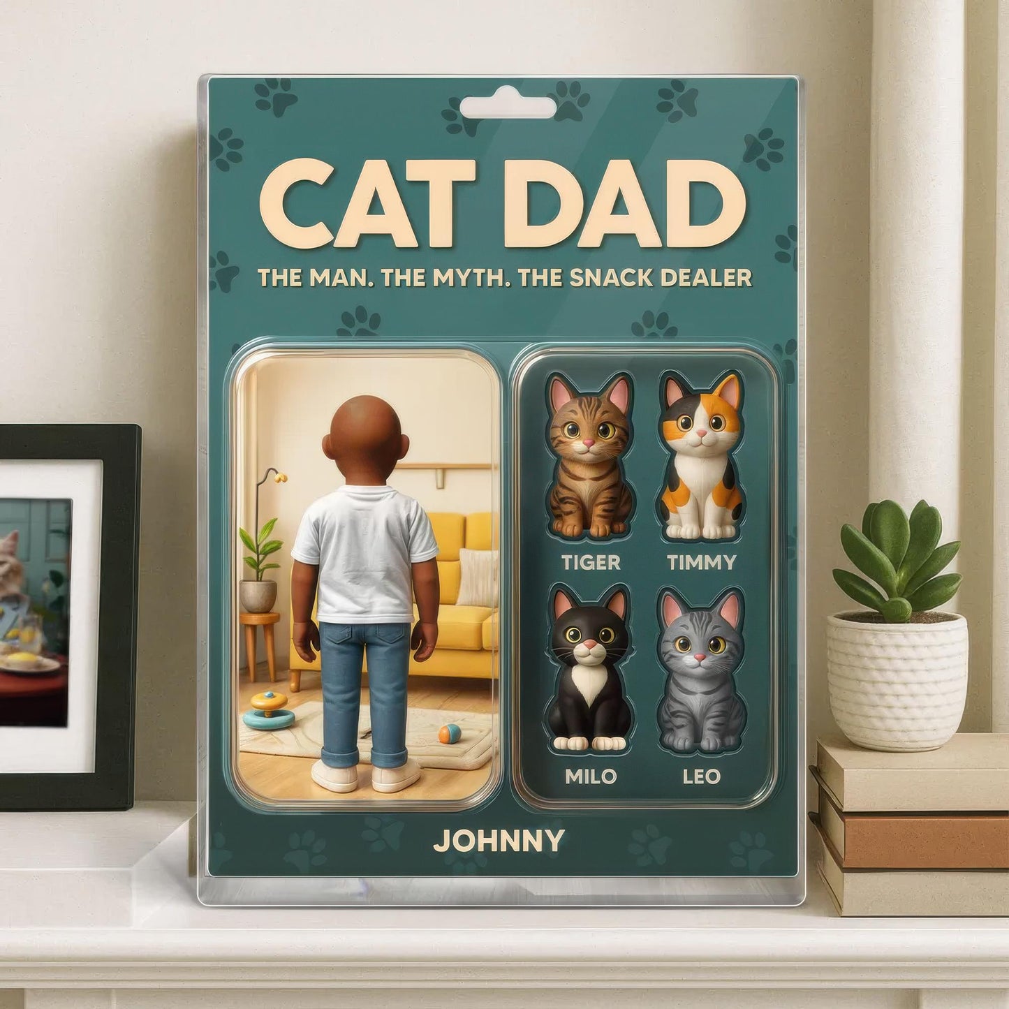 Custom Name Cat Dad The Name. The Myth. The Snack Dealer Acrylic Block, Cat Dad Acrylic Block, Father's Day Gift For Dad, Gift For Husband