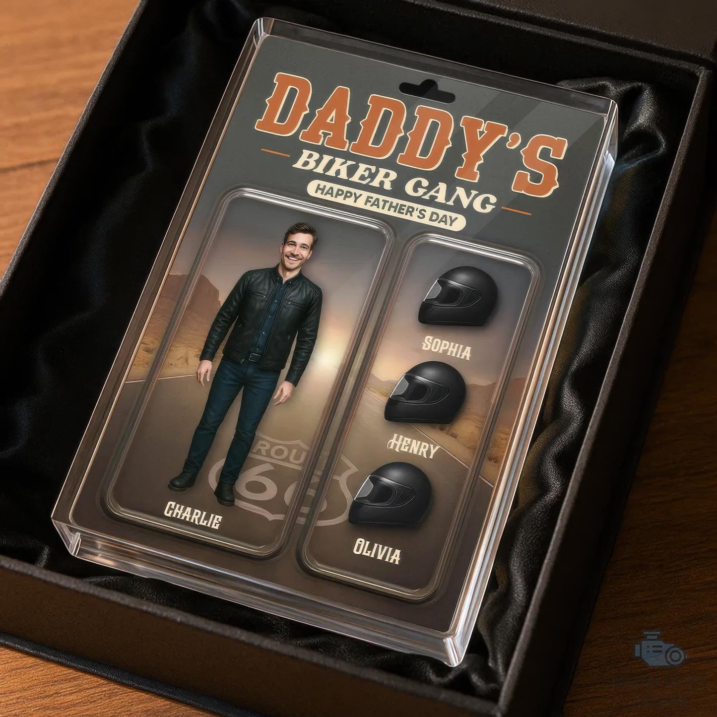 Custom Photo Daddy's Biker Gang Acrylic Block Plaque, Motorcycle Rider Dad Acrylic Block Plaque, Father's Day Gift For Dad, Gift For Husband