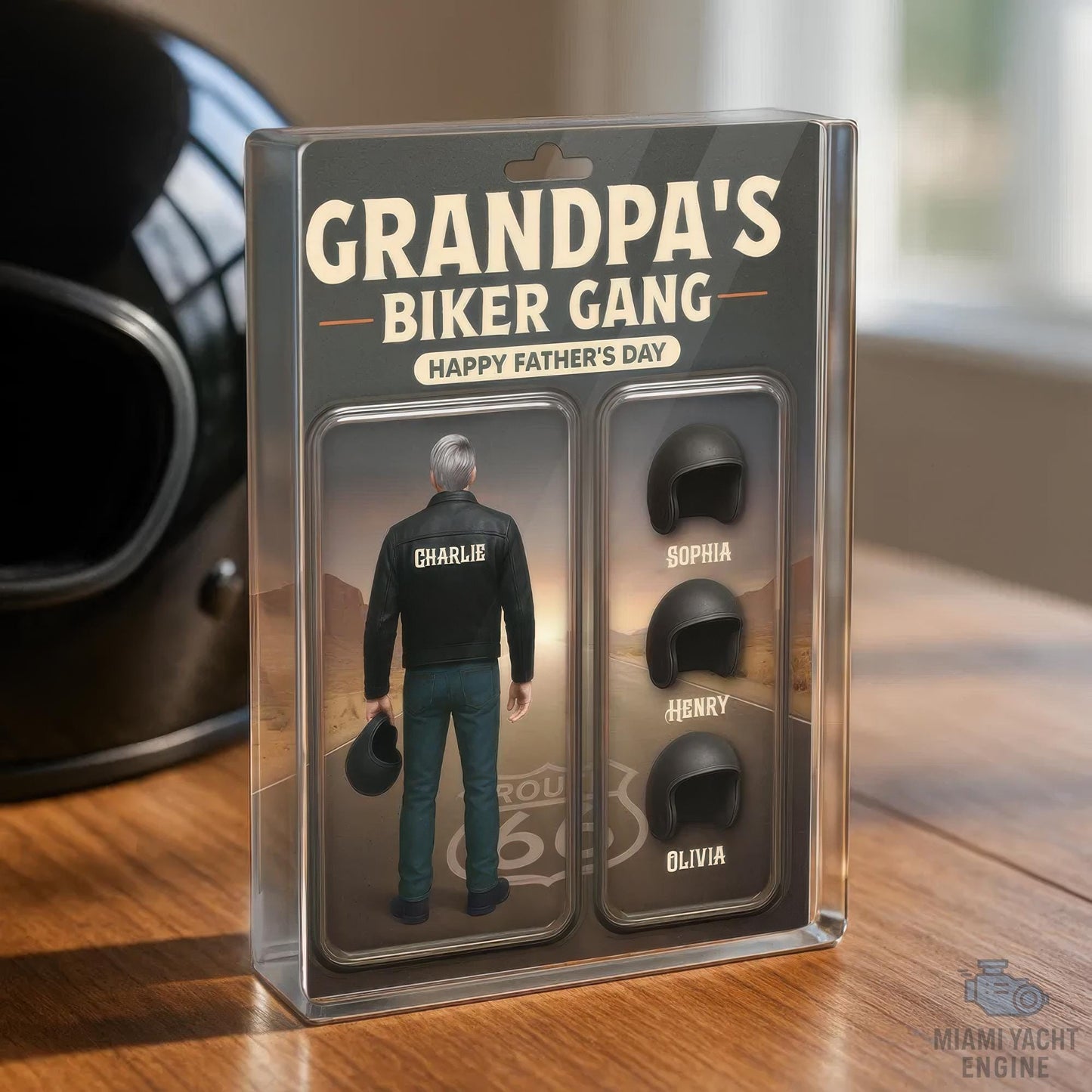 Custom Name Daddy's Biker Gang Acrylic Block Plaque, Motorcycle Rider Dad Acrylic Block Plaque, Father's Day Gift For Dad, Gift For Husband