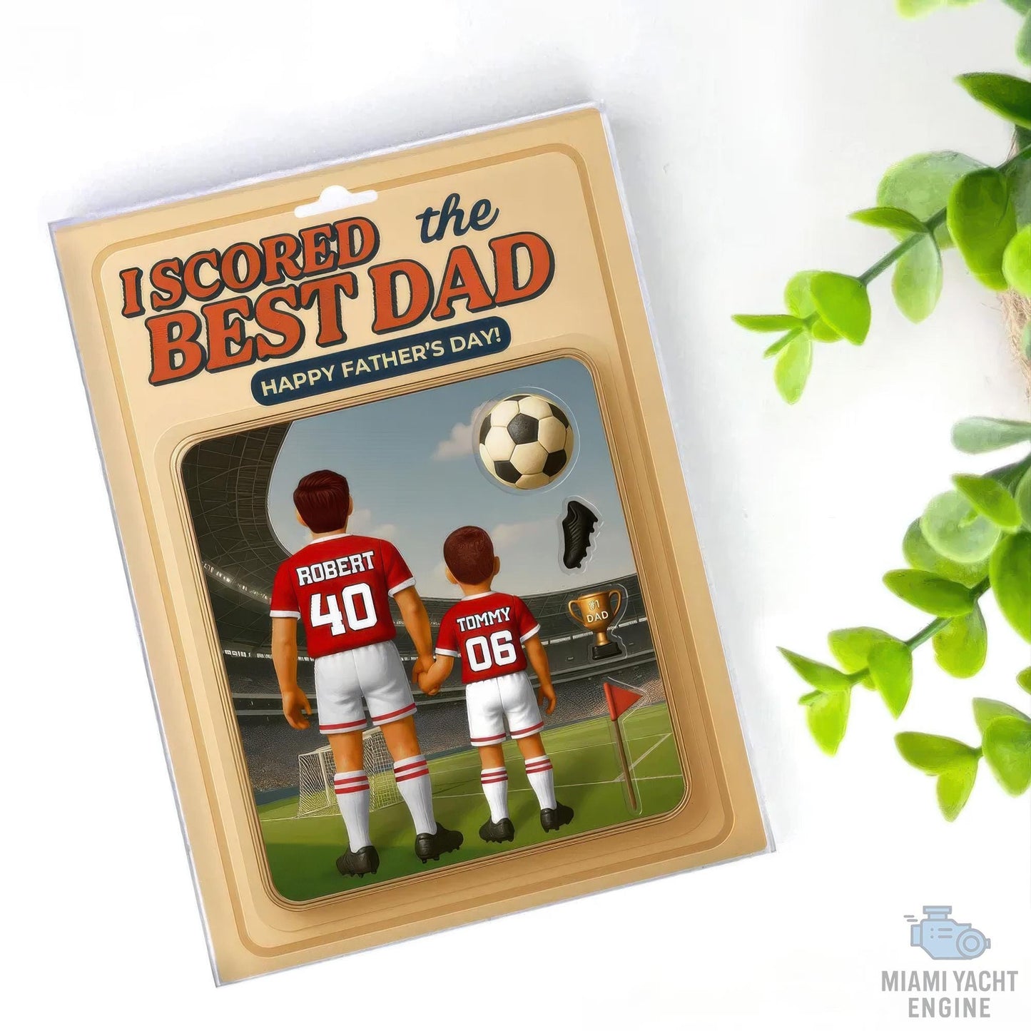 Custom Name We Scored The Best Dad Acrylic Block Plaque, Best Football Dad Ever Acrylic Block, Father's Day Gift For Dad, Gift For Husband