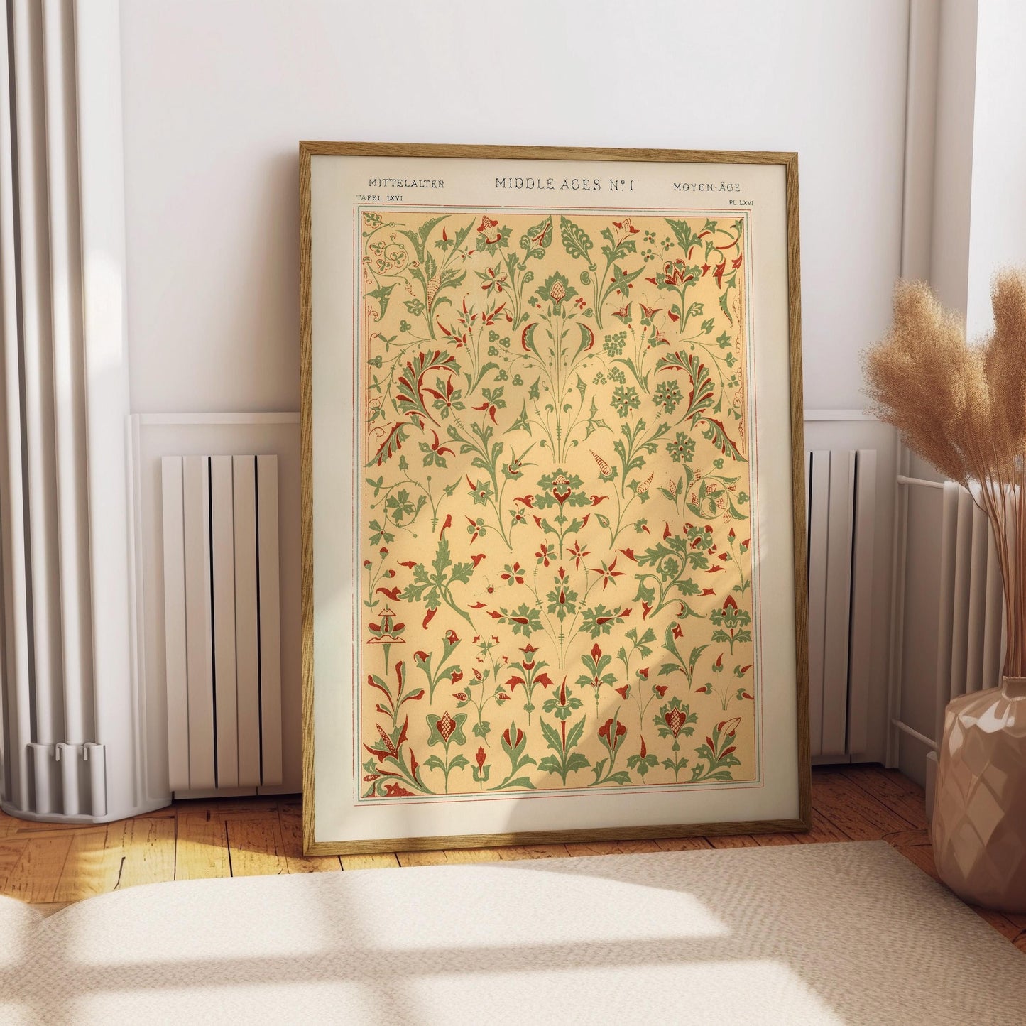 Antique French Botanical Pattern Poster Owen Jones Abstract Wall Art Boho Art Style Print Living Room Wall Art Decor Mid Century Modern Art