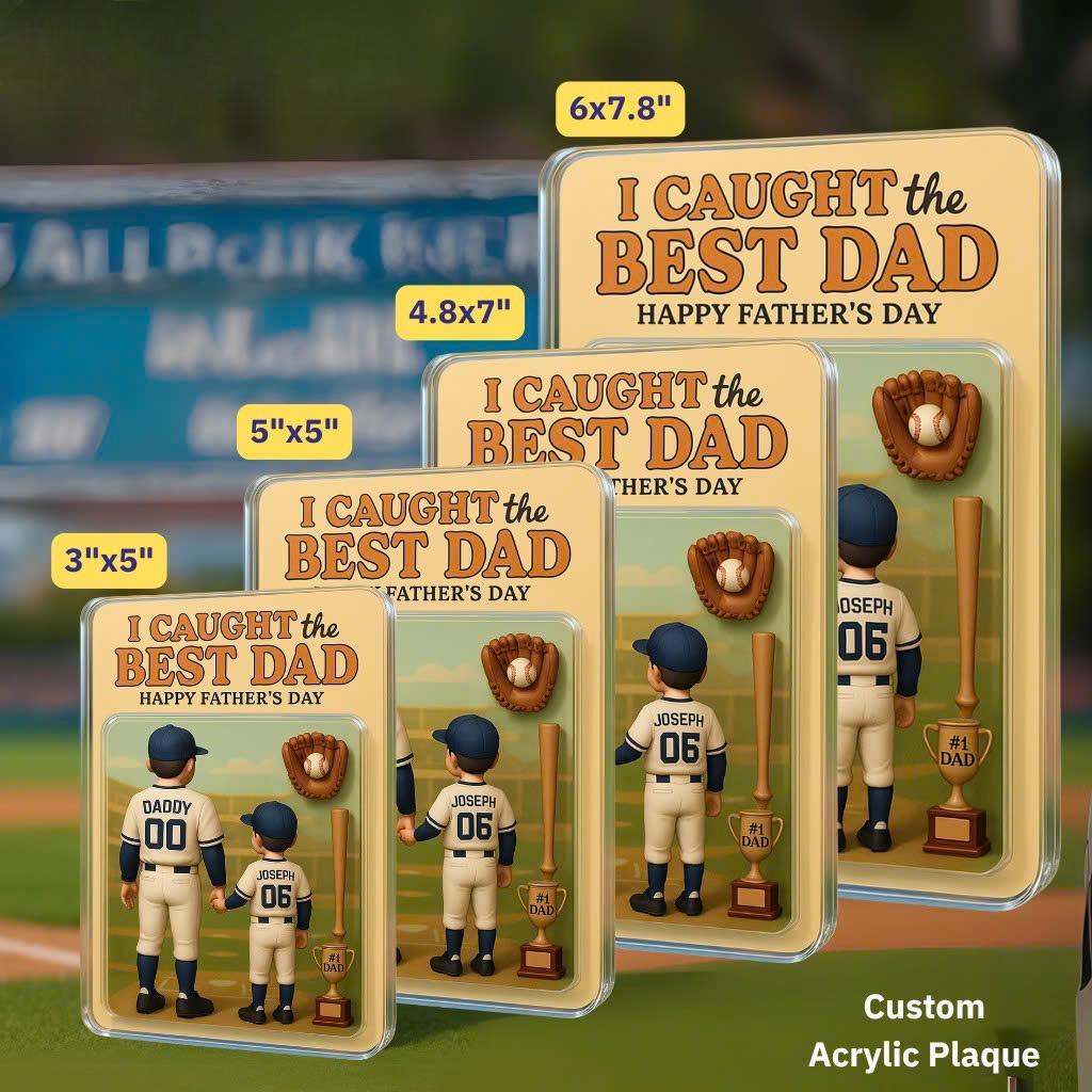 Custom Figure Acrylic Block Plaque, Birthday, Father's Day Gift For American Football Dad Grandpa Husband, Football Player, Football Lover