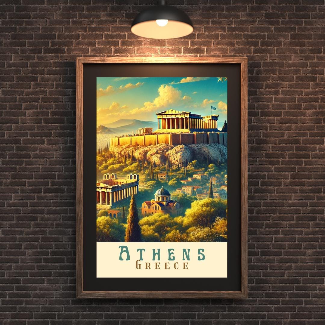 Athens Print, Greece Wall Art, Athens Wall Art, Athens Travel Print, Greece, Birthday Present, Wedding Gift, Travel Decor, Travel Wall Art