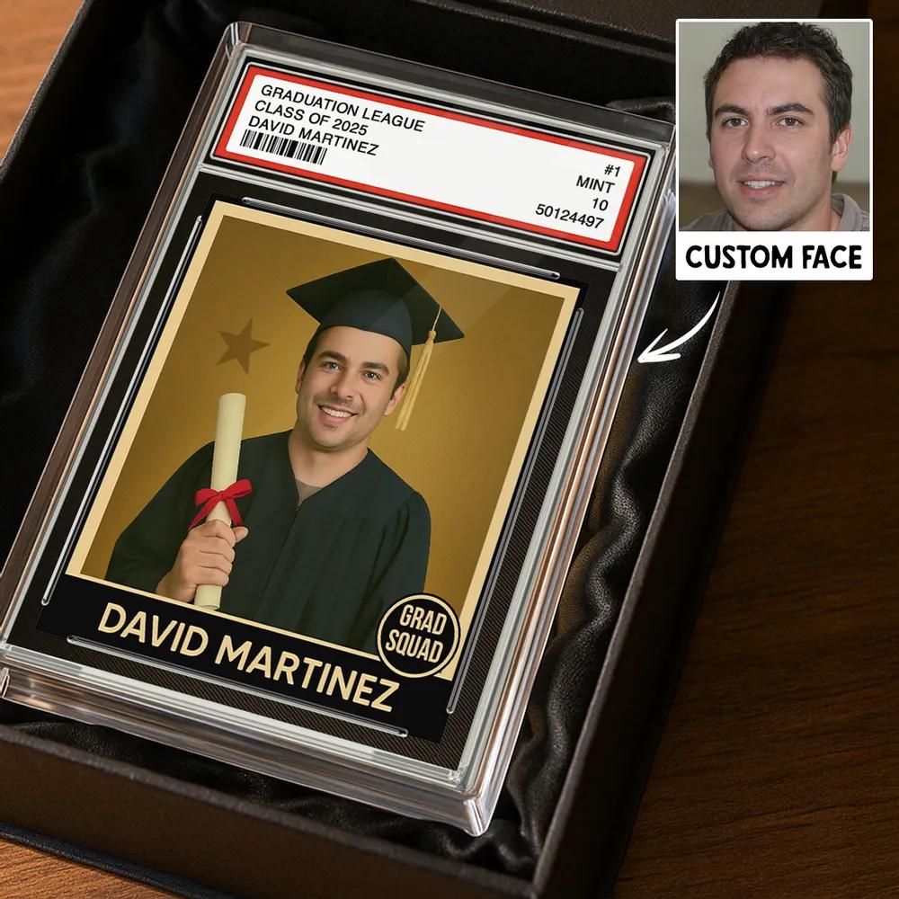 Personalized Graduation Acrylic Block With Picture, Custom Photo in Trading Card Style, A Unique Keepsake Gift for Your Favorite Graduate