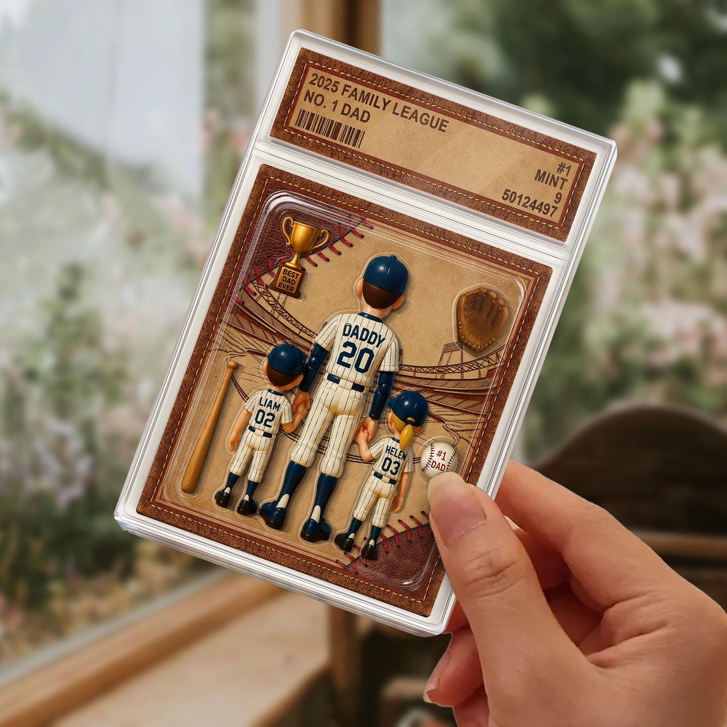 Personalized 2025 Family League No.1 Dad Acrylic Plaque – Custom Father’s Day Gift for Dad, Husband, Grandpa, Pop, Dad Acrylic Block Plaque