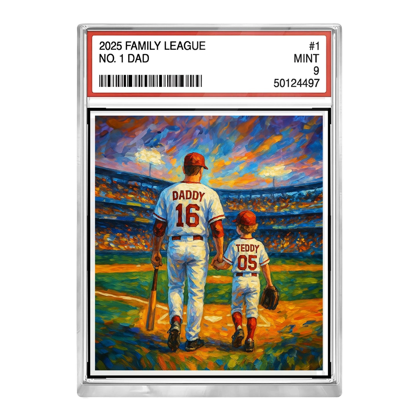 Personalized 2025 Family League No.1 Dad Acrylic Plaque – Custom Father’s Day Gift for Dad, Husband, Grandpa, Pop, Dad Acrylic Block Plaque