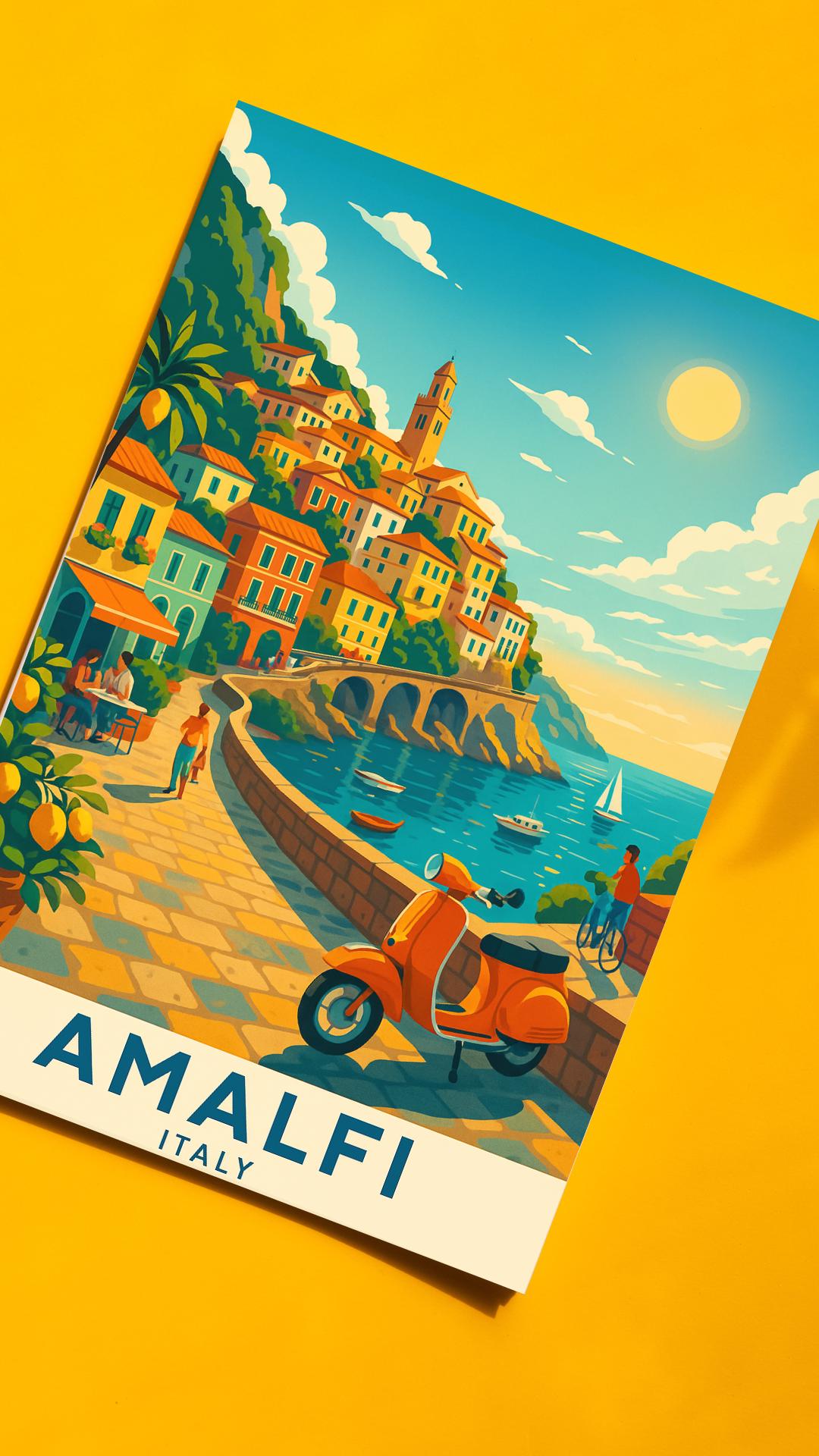 Amalfi Coast Print, Italy Wall Art, Amalfi Wall Art, Amalfi Travel Print, Birthday Present, Wedding Gift, Travel Decor, Travel Wall Art