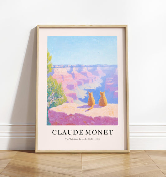 Monet Style Tabby Cat Print: Grand Canyon Poster